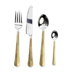 Nkuku Osko Cutlery Set - Brushed Gold (Set Of 16)