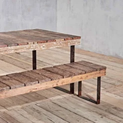 Nkuku Oso Wooden Bench - 220cm Garden Furniture