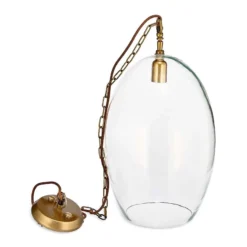 Nkuku Otoro Glass Pendant - Large Oval Living Room