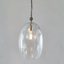 Nkuku Otoro Glass Pendant - Large Oval Living Room