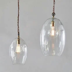 Nkuku Otoro Glass Pendant - Large Oval Living Room
