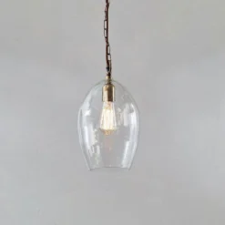 Nkuku Otoro Glass Pendant - Small Oval Living Room
