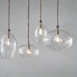 Nkuku Otoro Glass Pendant - Small Oval Living Room