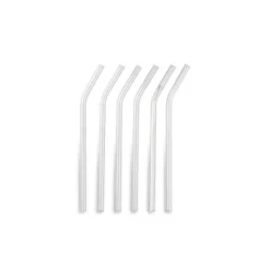Nkuku Tableware Ouzoud Glass Straws - Clear (Set Of 6)