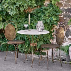 Nkuku New Arrivals Parwaha Iron Bistro Chair