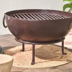 Nkuku Garden Furniture Patna Tabletop Kadai Fire Pit