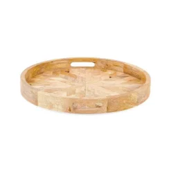 Nkuku Pawi Mango Wood Tray Round Serveware