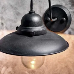 Nkuku Phena Outdoor Swan Neck Metal Wall Lamp New Arrivals