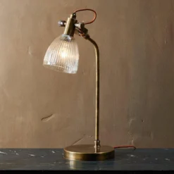 Nkuku Rarni Table Lamp - Antique Brass