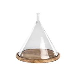 Nkuku Serveware Recycled Glass Conical Dome