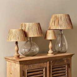 Nkuku New Arrivals Sandesh Raffia Lampshade
