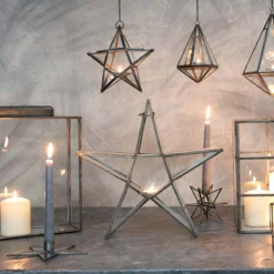 Nkuku Home Accessories Sanwi Standing Star Brass