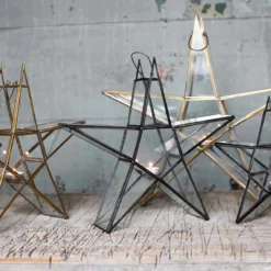 Nkuku Home Accessories Sanwi Standing Star Brass