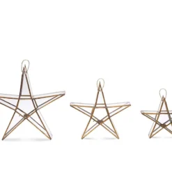 Nkuku Home Accessories Sanwi Standing Star Brass