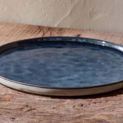 Nkuku Simi Dinner Plate - Deep Blue Tableware