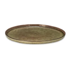 Nkuku Tableware Simi Dinner Plate - Moss Green
