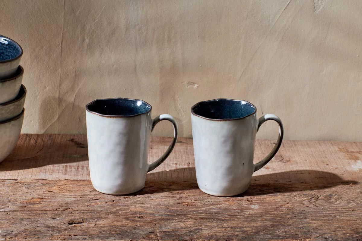 Nkuku Tableware Simi Mug - Deep Blue - Large (Set Of 2) 3 Nkuku Tableware Simi Mug - Deep Blue - Large (Set Of 2)