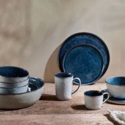 Nkuku Tableware Simi Serving Bowl - Deep Blue - Large