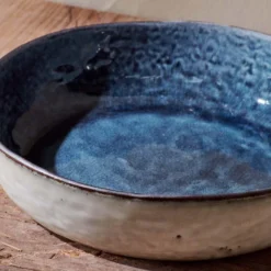 Nkuku Tableware Simi Serving Bowl - Deep Blue - Large