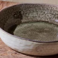 Nkuku Tableware Simi Serving Bowl - Moss Green - Large