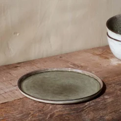 Nkuku Simi Side Plate - Moss Green - One Size Tableware