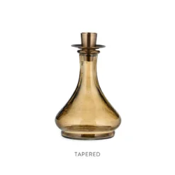 Nkuku Sirsa Glass Candlestick - Sepia Home Accessories