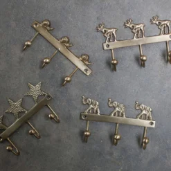 Nkuku Snail Brass Hooks (Set Of 2) Decorative Hooks