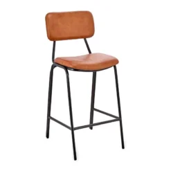 Nkuku New Arrivals Sotta Leather Bar Chair