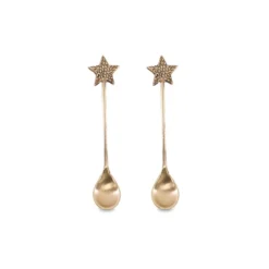 Nkuku Star Spoon Gift Set - Antique Brass (Set Of 2) Tableware