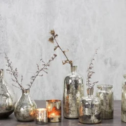 Nkuku Tabia Rustic Silver Tealight Home Accessories