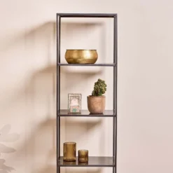 Nkuku New Arrivals Takua Iron Narrow Standing Shelves 10 Nkuku New Arrivals Takua Iron Narrow Standing Shelves