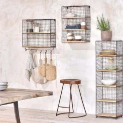 Nkuku Tamba Shelf With Hooks Home Accessories