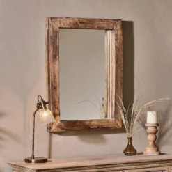 Nkuku Tariku Reclaimed Wood Mirror - Small Home Accessories