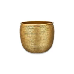 Nkuku Home Accessories Tembesi Etched Planter - Antique Brass 12 Nkuku Home Accessories Tembesi Etched Planter - Antique Brass