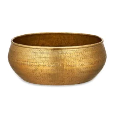 Nkuku Home Accessories Tembesi Etched Round Planter Bowl
