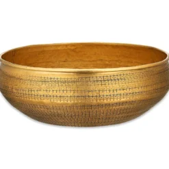 Nkuku Home Accessories Tembesi Etched Round Planter Bowl