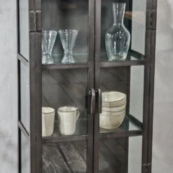 Nkuku Tiko Iron & Glass Small Cabinet Living Room