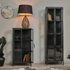 Nkuku Tiko Iron & Glass Small Cabinet Living Room