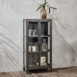 Nkuku Tiko Iron & Glass Small Cabinet Living Room