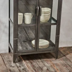 Nkuku Tiko Iron & Glass Small Cabinet Living Room