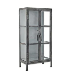 Nkuku Tiko Iron & Glass Small Cabinet Living Room