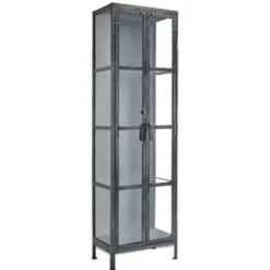 Nkuku Tiko Iron & Glass Tall Cabinet Living Room 13 Nkuku Tiko Iron & Glass Tall Cabinet Living Room