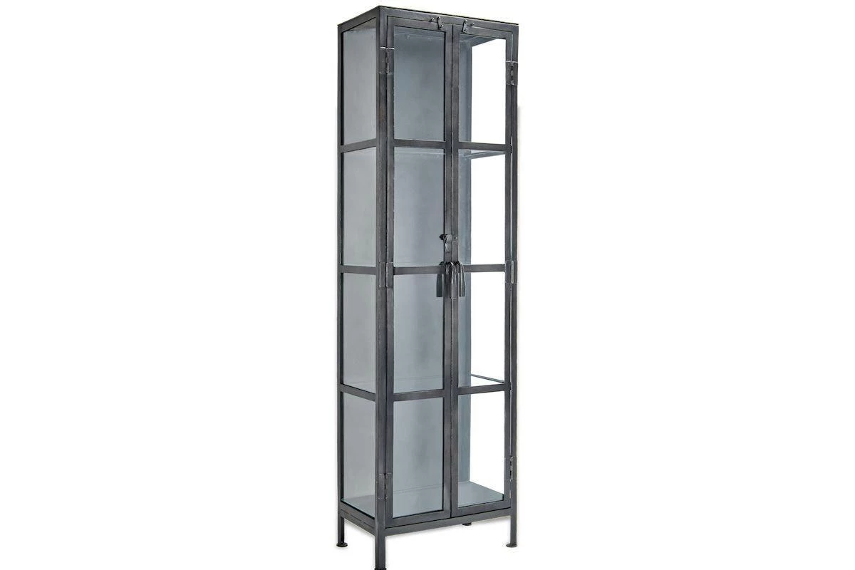 Nkuku Tiko Iron & Glass Tall Cabinet Living Room 8 Nkuku Tiko Iron & Glass Tall Cabinet Living Room