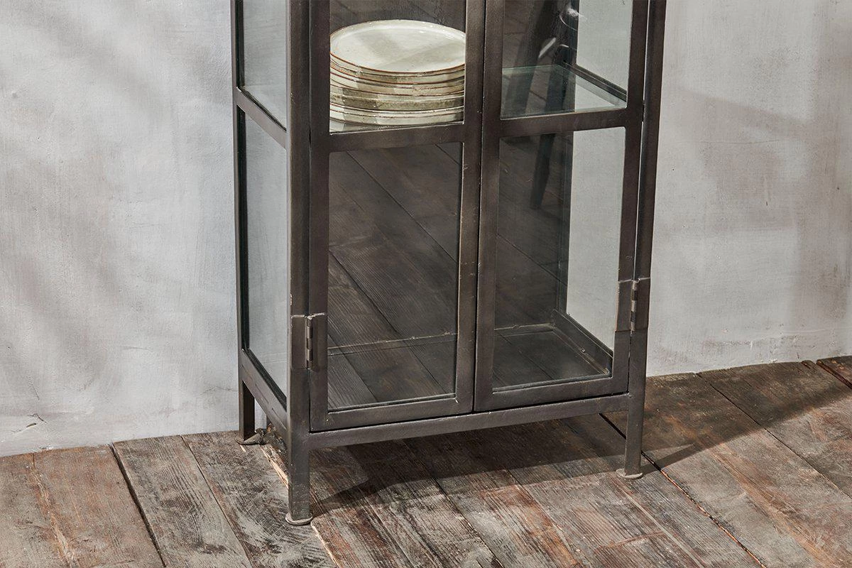 Nkuku Tiko Iron & Glass Tall Cabinet Living Room 6 Nkuku Tiko Iron & Glass Tall Cabinet Living Room