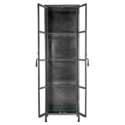 Nkuku Tiko Iron & Glass Tall Cabinet Living Room 12 Nkuku Tiko Iron & Glass Tall Cabinet Living Room