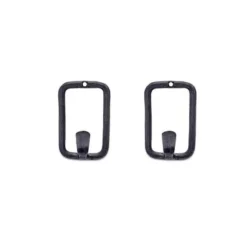 Nkuku Tima Square Hook - Antique Black (Set Of 2) Decorative Hooks