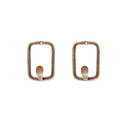 Nkuku Home Accessories Tima Square Hook - Antique Brass (Set Of 2)