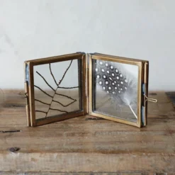 Nkuku Tiny Folded Danta Frame - Antique Brass (Set Of 2) Home Accessories