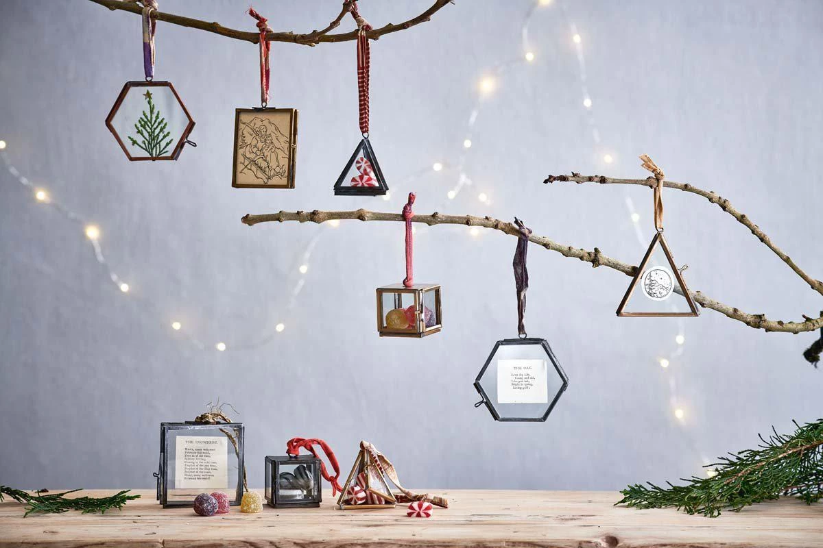 Nkuku Gifts Under £50 Tiny Kiko Box Decorations - Brass (Set Of 2)