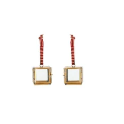 Nkuku Gifts Under £50 Tiny Kiko Box Decorations - Brass (Set Of 2)